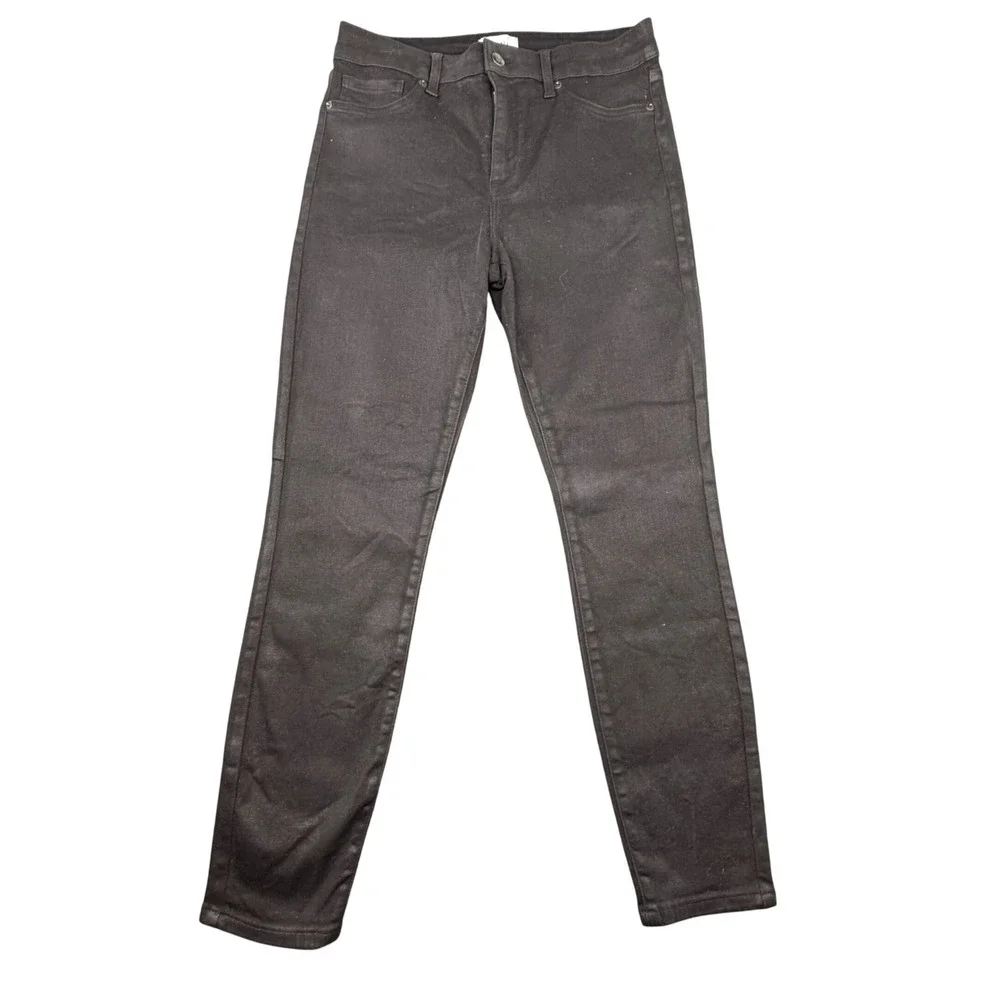 Pistola Women Black Coated High Rise Skinny Jeans Size 31 Slim Fit Pants - Picture 2 of 10